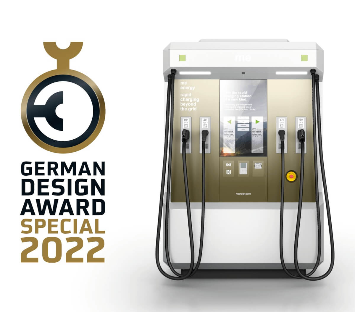 me energy Rapid Charger 150 erhält den German Design Award 2022